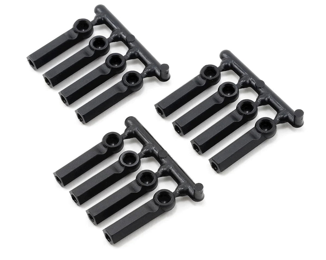 RPM Long Shank 4-40 Rod Ends (Black) (12) #RPM73392