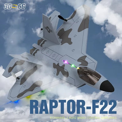2024 New F22S 2.4G 4CH 3D6G RC Airplane Raptor F22 Warplane LED Light With Gyroscope #RAPTORF22S