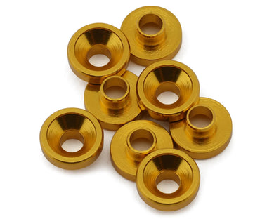 Reefs RC Aluminum Countersunk Servo Washers (Gold) (8) #SEHREEFS172