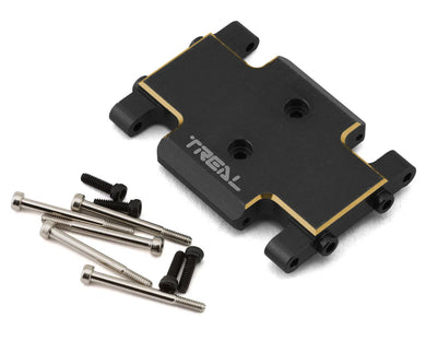 Treal Hobby Axial AX24 Brass Skid Plate (Black) (20.1g) #TLHTAX24-08