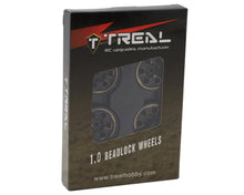 Treal Hobby Type B 1.0" 6-Spoke Brass Beadlock Wheels (Black) (4) (38.7g) #TLHTSCX24-111