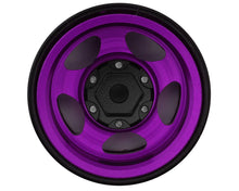 Treal Hobby Type B 1.0" 5-Spoke Beadlock Wheels (Black/Purple) (4) (22.4g) #TLHTSCX24-99