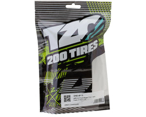 TZO Tires One 2.2" 4WD Front 1/10 Slick Buggy Tire (2) (Gray) w/Foam Inserts #TZO-ONE-4F-TI