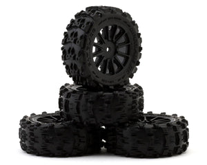 UpGrade RC Saw Blade Pre-Mounted Tires for ARRMA® Typhon Grom™ (4) #UPG-10010
