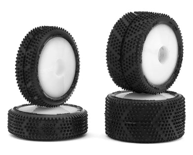 UpGrade RC Micro Spiker Pre-Mounted Front and Rear Carpet Tires for Losi® Micro-B (White) #UPG-10011