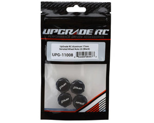 UpGrade RC Aluminum 17mm Serrated Wheel Nuts (4) (Black) (Coarse Thread) #UPG-11008