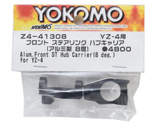 Yokomo YZ-4 SF Aluminum Front Steering Hub Carrier (Black) (2) (8°) #YOKZ4-41308A