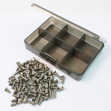 YEAH RACING TITANIUM SCREW ASSORTED SET WITH FREE MINI BOX FOR XRAY X10 #TS-X10