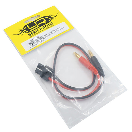 YEAH RACING 35CM BATTERY CHARGER TRAX-STYLE HIGH CURRENT MALE TO 4MM BULLET BANANA #WPT-0118