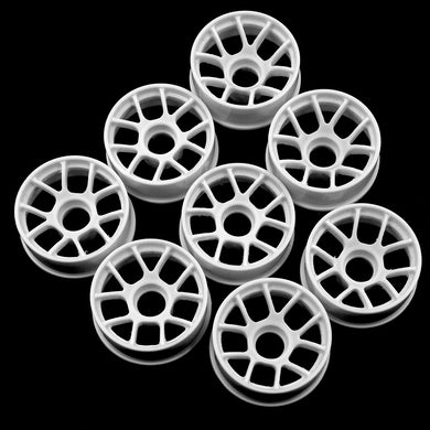 PLASTIC NARROW RIM SET 8.5MM (OFFSET 0 +1 +2 +3) WHITE FOR 1/28 RWD MINI-Z #WL-0159WH