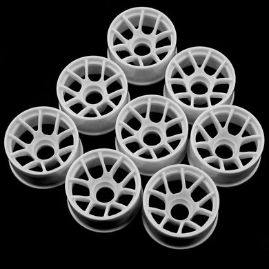 PLASTIC WIDE RIM SET 11MM (OFFSET 0 +1 +2 +3) WHITE FOR 1/28 RWD MINI-Z #WL-0160WH