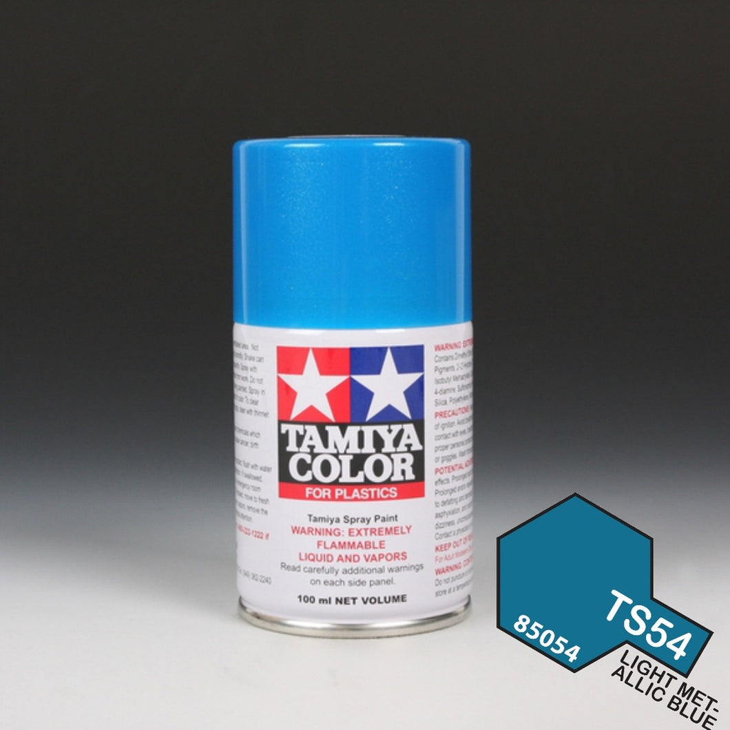 85054 | Tamiya TS-54 Light Metallic Blue Lacquer Spray Paint 100ml