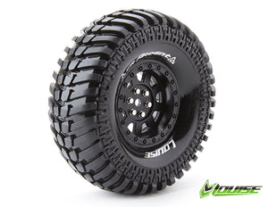 Louise 1.9" CR Ardent Tyres on Black 9 Spoke Rims - Glued Wheels 2Pcs