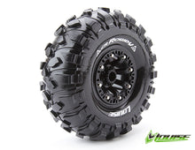 Louise 2.2" CR Rowdy Tyres on Black 8 Spoke Rims - Glued Wheels 2Pcs