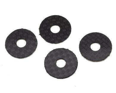 1UP Racing 5mm Carbon Fiber Body Washers (4)  #1UP10402