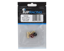 1UP Racing LowPro Bullet Plug Grips w/5mm Bullets (Black/Red)  #1UP190432
