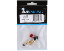 1UP Racing Heatsink Bullet Plug Grips w/4mm Bullets (Black/Red)  #1UP190435