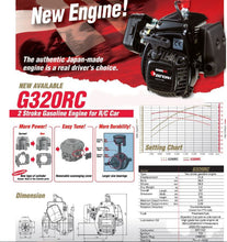 Zenoah G320RC 32cc 4 Bolt 2 Stroke Engine /w Walbro WT-1107 Carburetor