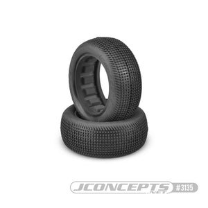 JCONCEPTS Sprinter 2.2 - Red2 compound Buggy Front Fits - 2.2" 1/10th 4wd buggy front wheel Includes Dirt-Tech closed cell inserts Sold in pairs. #JC3135-R2