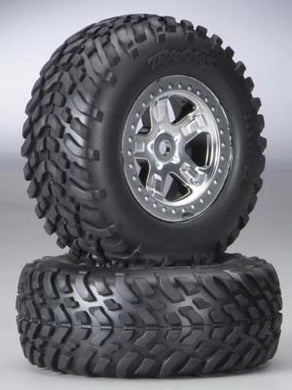 TRAXXAS TIRES & WHEELS, ASSEMBLED, GLUED (SCT) TX5973