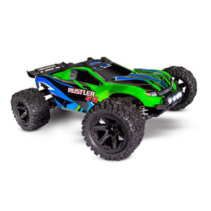 T/XAS RUSTLER 4X4 WITH LED LIGHTS - GREEN #67064-61