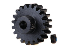 Traxxas Gear, 20-T pinion (32-p), heavy duty (machined, hardened steel)/ set screw