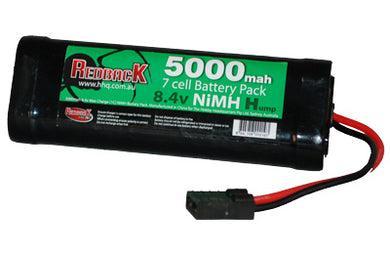 REDBACK RACING BATTERY, 8.4V 5000MAH NIMH, HUMP/TRAXXAS RCBAT7SC5000H