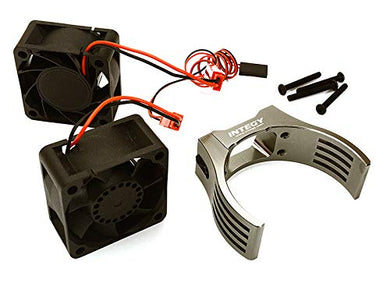 Billet Machined Motor Heatsink & Cooling Fans for Losi 1/5 Desert Buggy XL-E #C28852