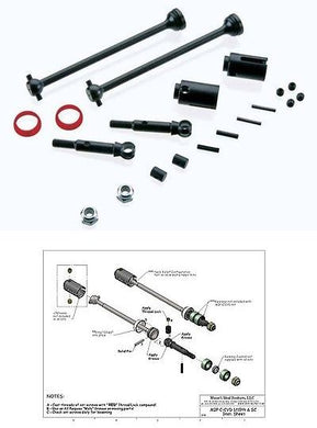 MIP Slash, Stampede & Nitro Rustler C-CVD Steel Drive Shafts 2Pcs