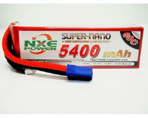 NXE 22.2v 5400mah 60c S/case Lipo w/EC5 #5400SC606SEC5
