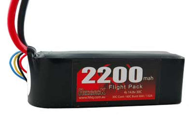 REDBACK RACING BATTERY 14.8V LIPO, 2200MAH, 30C, FLIGHT RBLP4C2230