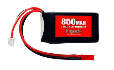 REDBACK RACING BATTERY, 7.4V LIPO, 850MAH 25C, FLIGHT RBLP2C085