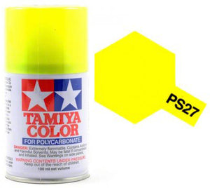 86027 | Tamiya PS-27 Fluorescent Yellow Polycarbanate Spray Paint 100ml