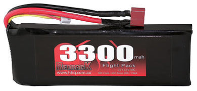 REDBACK RACING BATTERY,11.1V LIPO, 3300MAH 30C, FLIGHT RBLP3C33