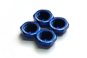 ARGUS 1/8 SCALE Serrated Cap Nut M12*1.25 Blue (4pcs)-Alumina material AG05-260201