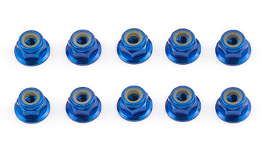 Team Associated MGT 4mm Locknuts Blue