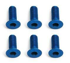 TEAM ASSOCIATED FT M3X8 FHCS ALUE ALUMINIUM (6PCS)