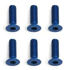 TEAM ASSOCIATED FT M3X10 FHCS BLUE ALUMINIUM (6PCS)