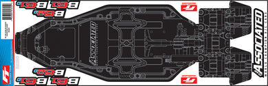 RC10B6.2D/B6.1/B6.1D FT Chassis Protective Sheet, printed #ASS91825