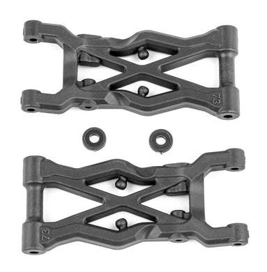 RC10B6.2 FT Rear Suspension Arms 73mm, carbon fiber #ASS91873