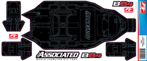 RC10B6.4 FT Chassis Protective Sheet, +3mm, printed #ASS91999
