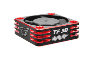 Team Corally - Ultra High Speed Cooling Fan TF-30 w/BEC connector - 30mm - Color Black - Red  #C-53110-1
