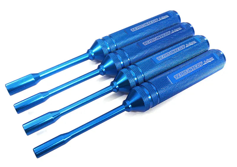 ProGrip Metric Size 6061 Alloy Hex Nut Driver Set (4) 4.5, 5, 5.5 & 7mm #C22407BLUE