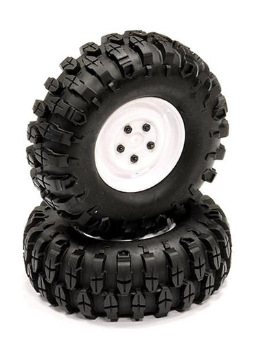 Rover Style 1.9 Wheels (2) w/ All Terrain T1 Tires for Scale Crawler O.D.=105mm
