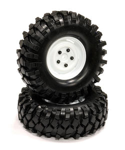 Rover Style 1.9 Wheels (2) w/All Terrain T2 Tires for Scale Crawler (O.D.=105mm)