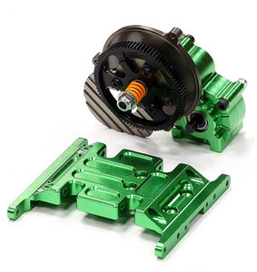 Billet Machined Main Gearbox w/ Metal Gears for Axial SCX-10 Honcho Jeep & Dingo C24742GREEN