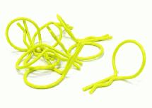 Florescent Color Bent-Up Body Clips (8) for 1/10 RC Cars & Trucks (LxW=26x16mm)