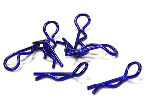 ANODIZED COLOR BENT-UP BODY CLIPS (8) FOR 1/10 RC CARS & TRUCKS (LXW=22X7MM)