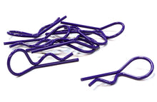 COLOR BENT-UP BODY CLIPS (8) FOR 1/10 & 1/8 SIZE VEHICLES(LXW=37X14MM)