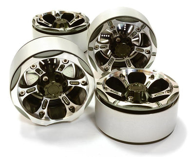 1.9 Size Billet Machined Alloy 6X Spoke Wheel(4)High Mass Type for Scale Crawler C26617GUN